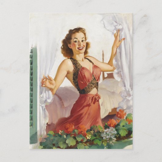 Morning Pin Up Briefkaart (Voorkant)