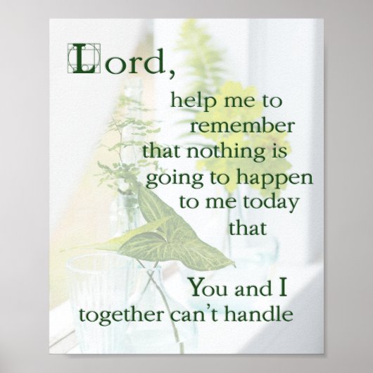 Morning Prayer Poster (Voorkant)