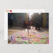 Morning Rangoli Art at Baale Mane! Briefkaart (Voorkant / Achterkant)