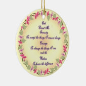 Morning Serenity Prayer   Keramisch Ornament (Rechts)