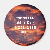 Morning Sky and Clouds Nature Personalized Magneet (Voorkant)