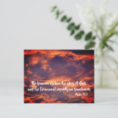 Morning Sky Psalm 19:1 Inspirerend Briefkaart (Staand voorkant)