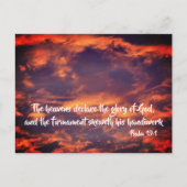 Morning Sky Psalm 19:1 Inspirerend Briefkaart (Voorkant)