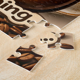 Morning, sleepy coffee bean funny relatable jigsaw legpuzzel
