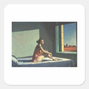 Morning Sun - Edward Hopper Vierkante Sticker