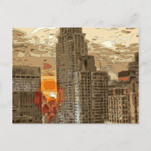 Morning Sunrise in het hart van Manhattan Briefkaart