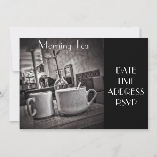 Morning Tea cafe party Kaart (Voorkant)