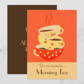 Morning Tea retro tea cups Kaart (Voorkant / Achterkant)