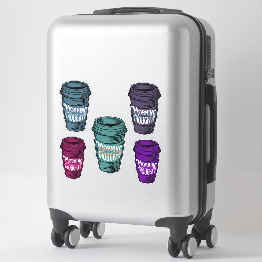 Morning Thoughts Sticker (Sur valise)