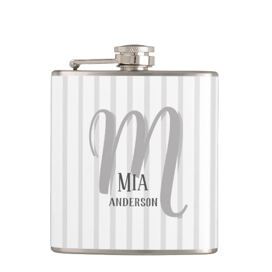 Morning Vibe Persoonlijk Monogram Heupfles (Voorkant)