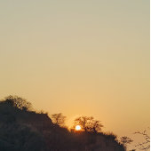 Morning Village uitzicht Poster