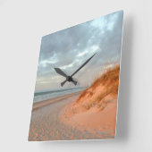 "Morning Walk" Vierkante Klok (Hoek)