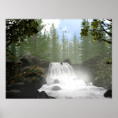 Morning Waterfall Poster (Voorkant)