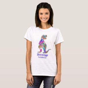 Mornings Pre Coffee Era Funny T Rex Dinosaur Art T-shirt