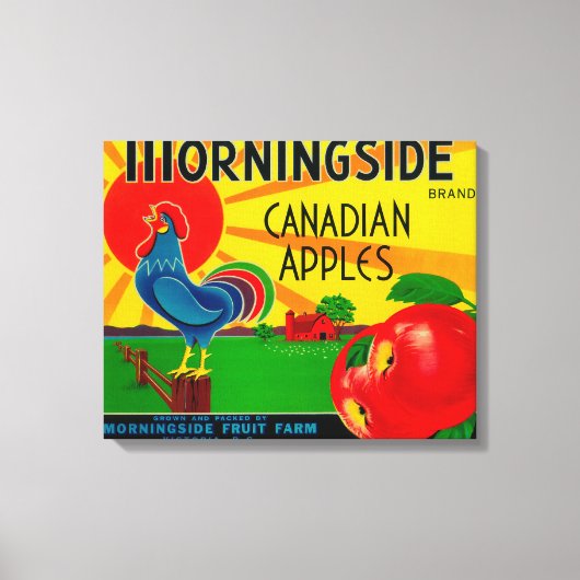 Morningside Apple LabelCanada Canvas Afdruk (Voorkant)