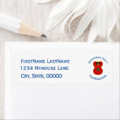 Moroccan Angel Hanukkah Flag Personalized Etiket (Insitu)