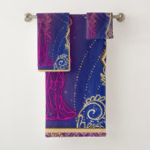 Moroccan Arabian de danse du ventre glamour violet (En situation)
