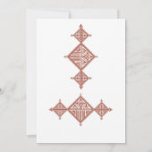 Moroccan Berber Pattern Wedding Invitation (Dos)