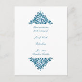 Moroccan Blue Save the Date Briefkaart (Voorkant)