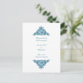 Moroccan Blue Save the Date Briefkaart (Staand voorkant)