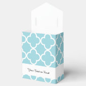 Moroccan Blue White Quatrefoil Pattern Bedankdoosjes (Geopend)
