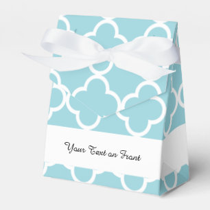 Moroccan Blue White Quatrefoil Pattern Bedankdoosjes