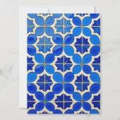 Moroccan boy baby shower Invitation Kaart (Achterkant)