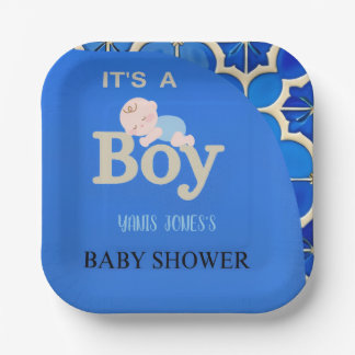 Moroccan Boy Baby Shower  Papieren Bordje