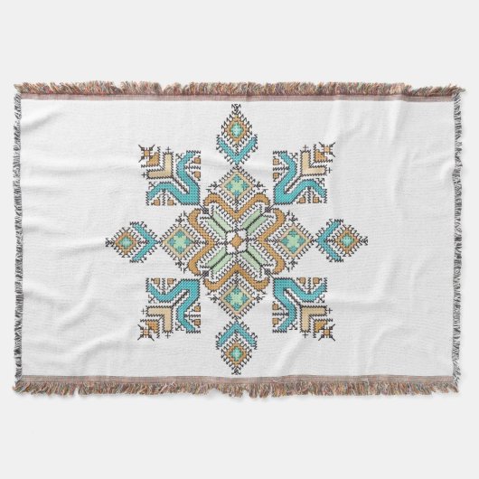 Moroccan Embroidery Star Deken (Voorkant)
