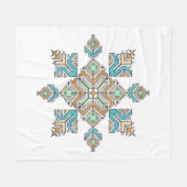 Moroccan Embroidery Star Fleece Deken (Voorkant (Horizontaal))