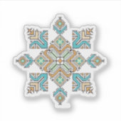 Moroccan Embroidery Star Sticker (Voorkant)