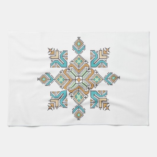 Moroccan Embroidery Star Theedoek (Horizontaal)