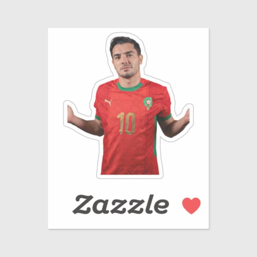 Moroccan Football Player Stickers (Feuille)