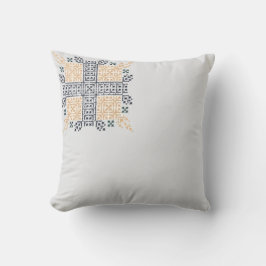 Moroccan Geometric Embroidery Art Kussen