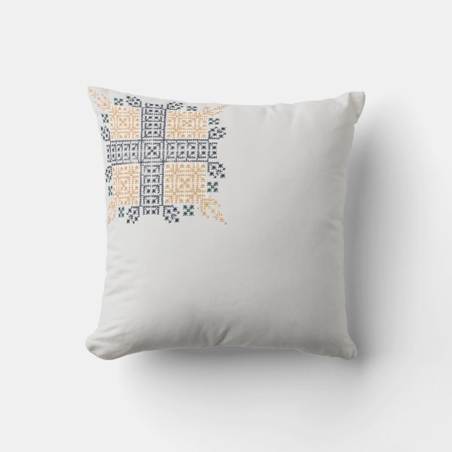 Moroccan Geometric Embroidery Art Kussen (Voorkant)