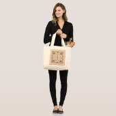 Moroccan Geometric Medallion Sand Elegant Tote Bag (Devant (modèle))