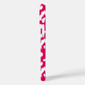 Moroccan Ikat Damask Pattern, Fuchsia Pink & White Case-Mate iPhone Case (Achterkant / Links)