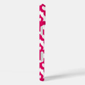 Moroccan Ikat Damask Pattern, Fuchsia Pink & White Case-Mate iPhone Case (Achterkant / Rechts)