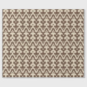 Moroccan Ikat Damask Pattern, Taupe en Beige Cadeaupapier (Vlak)