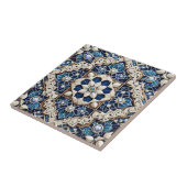 Moroccan Mediterranean Faux Diamond Tile Pattern Tegeltje (Zijkant)