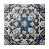 Moroccan Mediterranean Faux Diamond Tile Pattern Tegeltje (Voorkant)