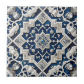 Moroccan Mediterranean Faux Diamond Tile Pattern Tegeltje (Voorkant)