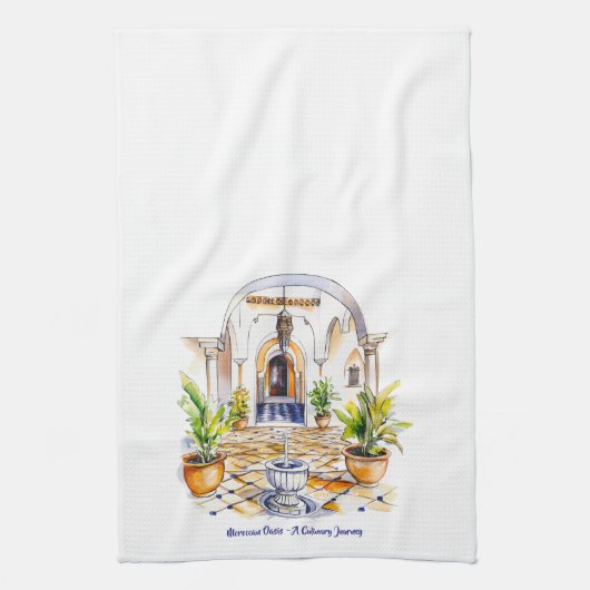 Moroccan Oasis - A Culinary Journey Kitchen Towels Theedoek (Verticaal)