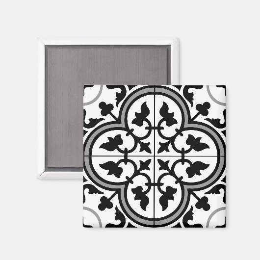 Moroccan Ornamental Tegel Pattern Magneet (Voorkant / Achterkant)