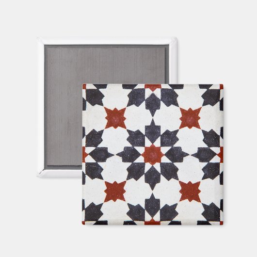 Moroccan Star Shape Tegel Pattern Magneet (Voorkant / Achterkant)