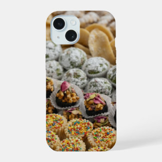 Moroccan Sweets Dessert Pattern iPhone Case  15 Hoesje