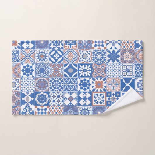 Moroccan tile bleu (Serviette à main)