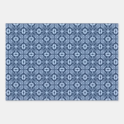 Moroccan Tile, Blue, Fuchsia Pink, Turquoise  Inpakpapier Vel (Voorkant)