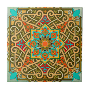 Moroccan Tile Green Blue Tegeltje