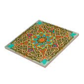 Moroccan Tile Green Blue Tegeltje (Zijkant)